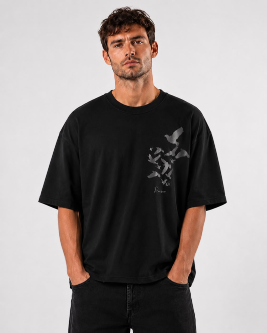 Unfettered Oversized Graphic T-Shirt – Black