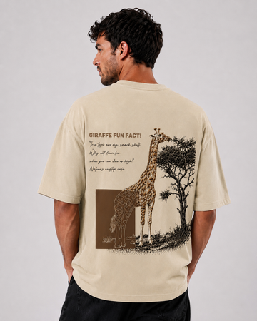 Zarafa Vintage Beige Oversized T-Shirt