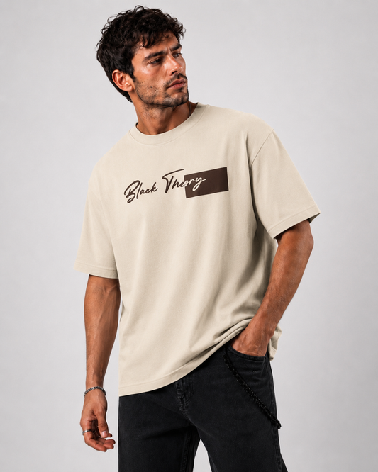 Zarafa Vintage Beige Oversized T-Shirt