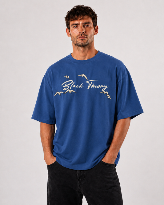 Imperial Blue Retro Oversized Tshirt (Royal Blue)