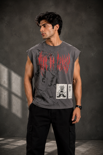 Premium cotton vest with patch work